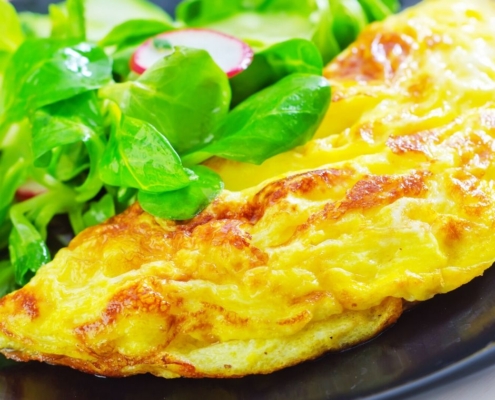 Omelette prosciutto e formaggio